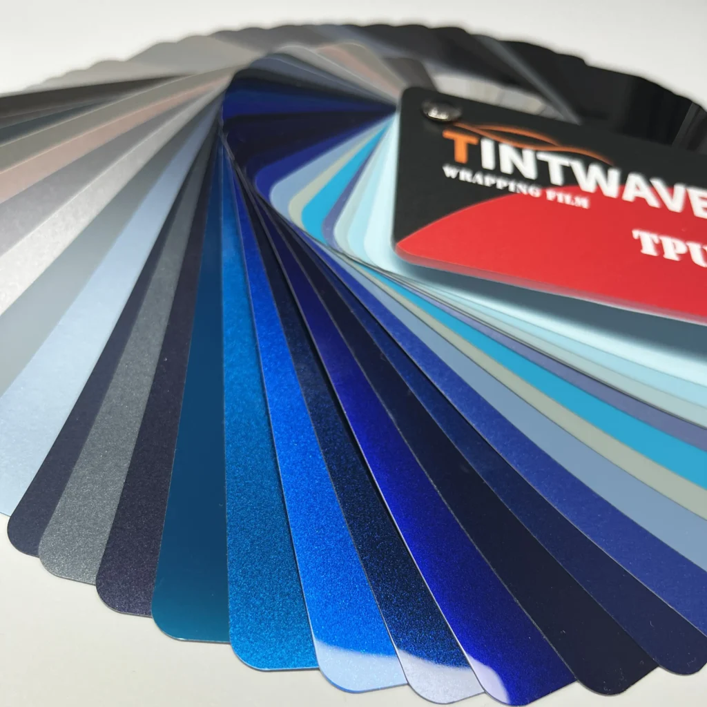 Customized color swatch book with branded logo and color samples