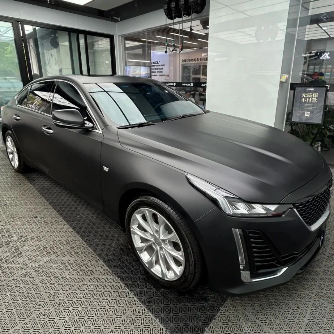 Matte Black PET Car Wrap Vinyl Film TINTWAVE PET Car Film - Image 4