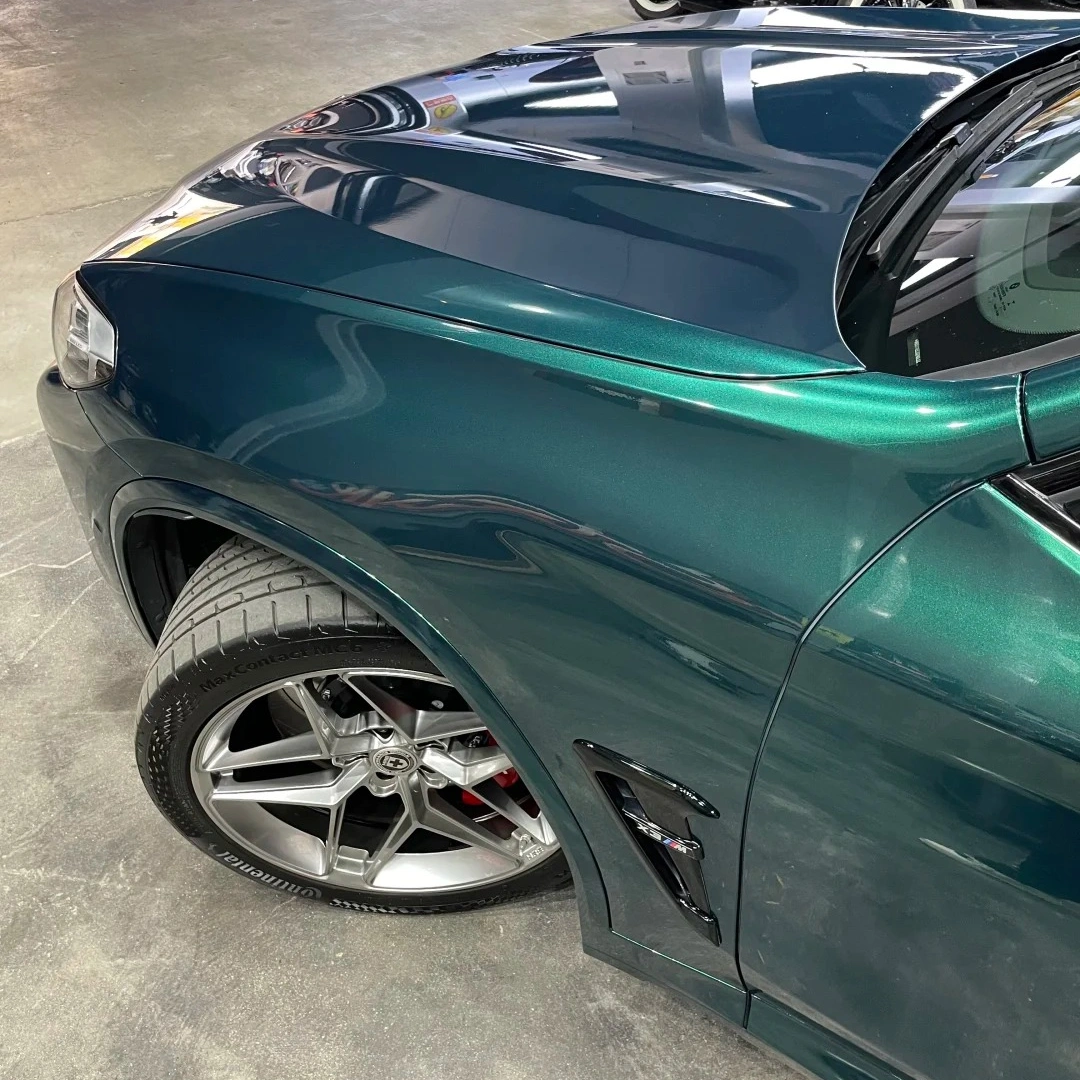 Royal Metallic Green Car Wrap Vinyl – Gloss Green PET Car Film - Image 5