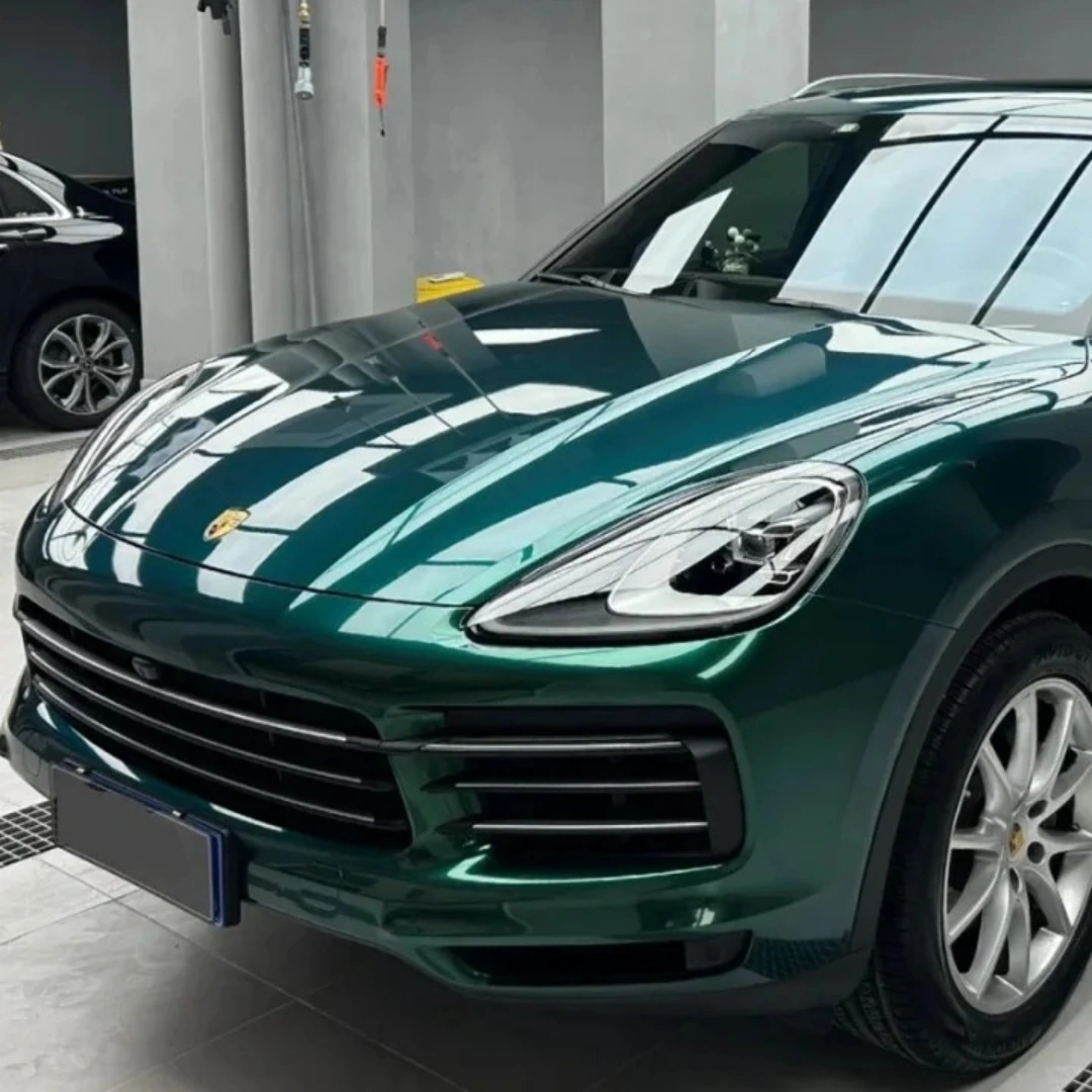 Royal Metallic Green Car Wrap Vinyl – Gloss Green PET Car Film - Image 6