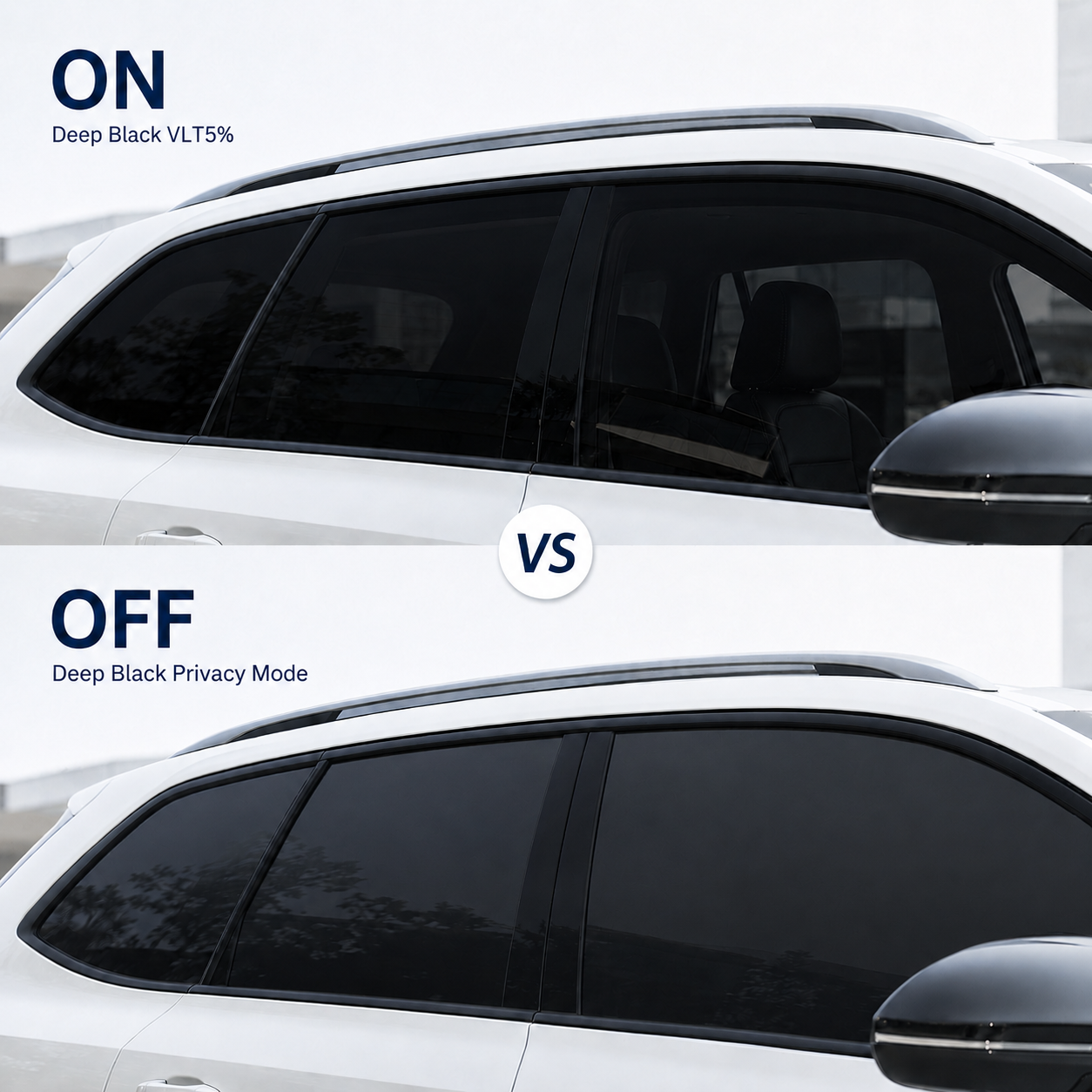 Deep Black PDLC Film for Car Windows – VLT 5% Smart Tint
