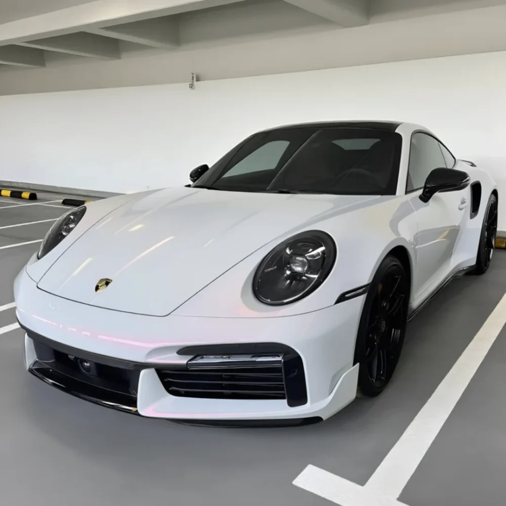 Diamond White to Red Gloss Car Wrap Vinyl Color Shift PET Film (5)